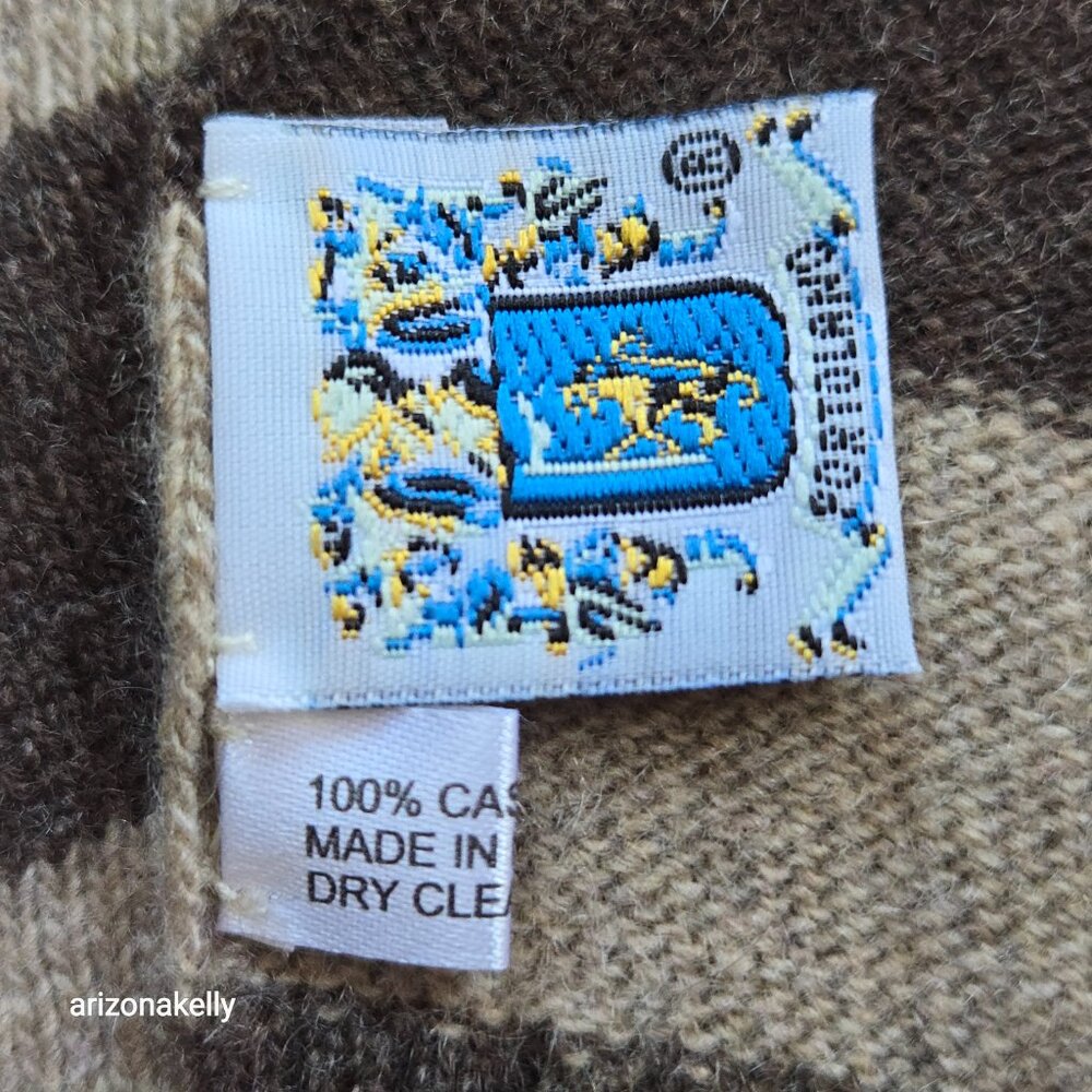 Portolano Cashmere Tan & Brown Stripes With Curled Edges - Picture 6 of 8
